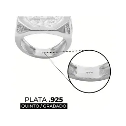 Anillo Plata .925 Sello de Salomón Liso para Hombre - Imagen 3