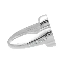 Anillo Plata 925 Trébol Esmaltado Rosa con Zirconia para Mujer - Imagen 5