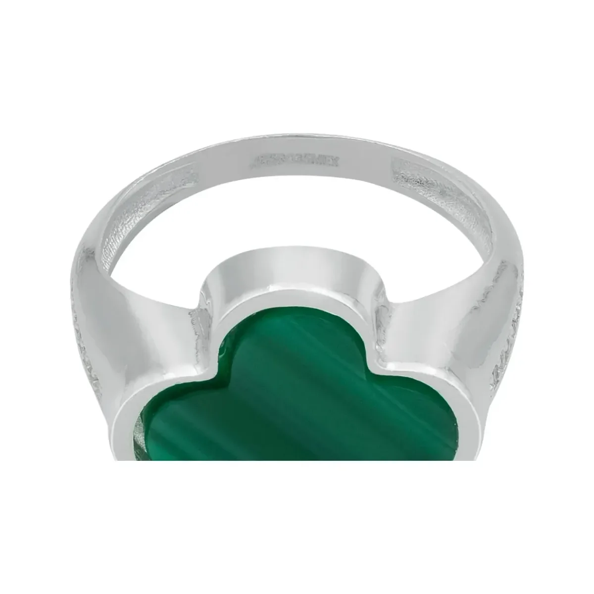 Anillo Plata 925 Trébol Esmaltado Verde con Zirconia - Imagen 6