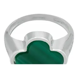 Anillo Plata 925 Trébol Esmaltado Verde Zirconia para Mujer - Imagen 6
