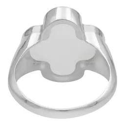 Anillo Plata 925 Trébol Esmaltado Zirconia Diseño Suerte - Imagen 3