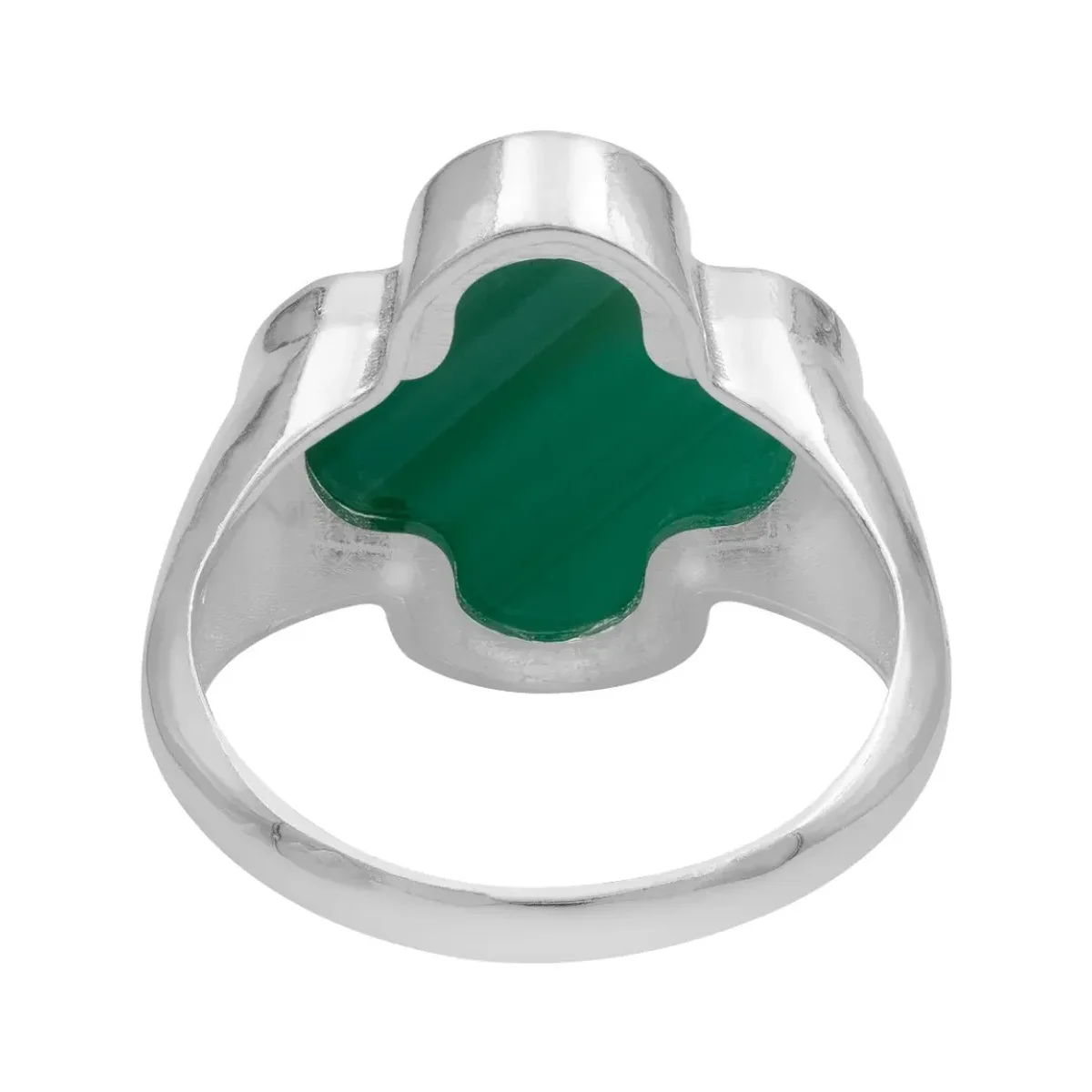 Anillo Plata 925 Trébol Esmalte Verde con Zirconia - Imagen 3
