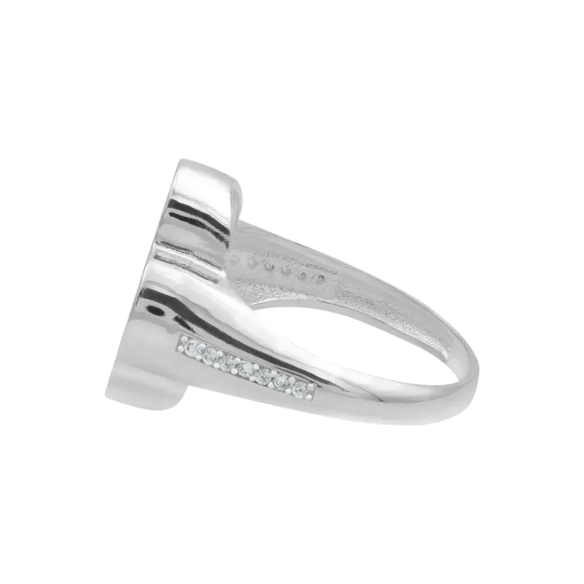 Anillo Plata 925 Trébol Esmalte Verde con Zirconia - Imagen 4
