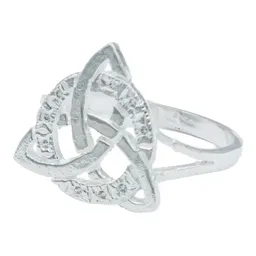 Anillo Plata .925 Triqueta Celta Diamantado Zirconia - Imagen 2