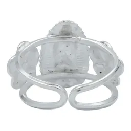 Anillo Plata 925 Virgen Guadalupe con Flores Ajustable - Imagen 3