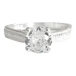 Anillo Plata Ley .925 Corona con Zirconia Blanca - Imagen 2