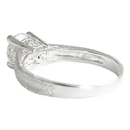 Anillo Plata Ley .925 Corona con Zirconia Blanca - Imagen 3