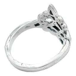 Anillo Plata Ley .925 Nudo de Bruja Celta Místico Pavonado - Imagen 3