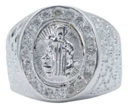 Anillo Plata .925 San Benito con Zirconia para Hombre Talla 9 - Imagen 2