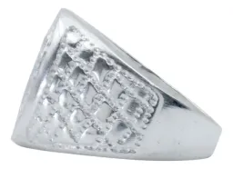Anillo Plata .925 San Benito con Zirconia para Hombre Talla 9 - Imagen 3