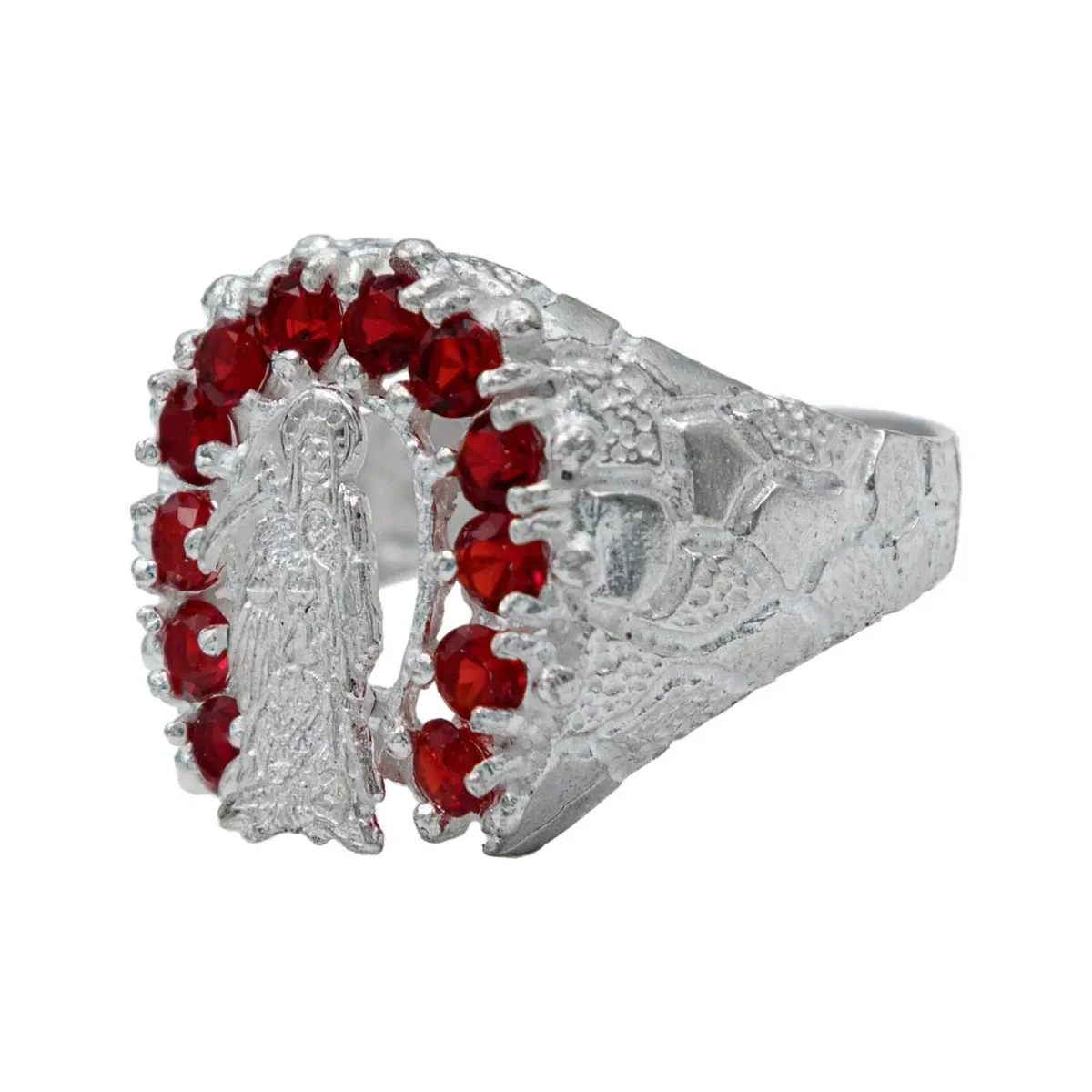 Anillo Santa Muerte Herradura Plata .925 con Zirconia Talla 8 Modelo 659 - Imagen 2