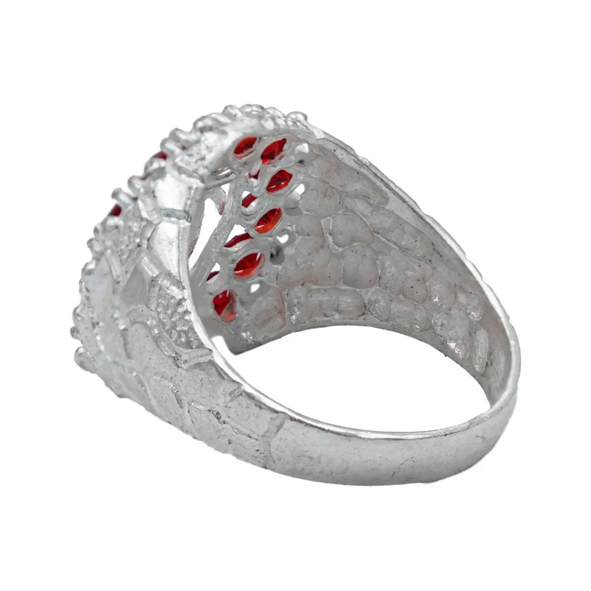 Anillo Santa Muerte Herradura Plata .925 con Zirconia Talla 8 Modelo 659 - Imagen 3