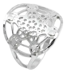 Anillo Plata 925 Cubo de Metatrón Sólido Unisex - Imagen 2