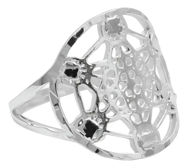 Anillo de plata .925 cubo de metatron solido diseno geometria sagrada — Joyaris