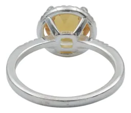 Anillo Solitario de Plata 925 con Berilo Amarillo Gema - Imagen 3