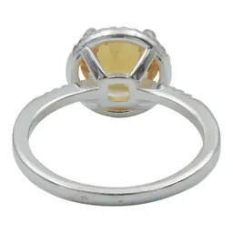Anillo Solitario de Plata 925 con Berilo Amarillo Gema - Imagen 3