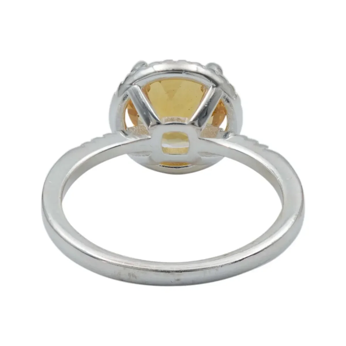 Anillo Solitario de Plata 925 con Berilo Amarillo Gema - Imagen 3