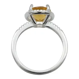 Anillo Solitario de Plata 925 con Berilo Amarillo Gema - Imagen 5
