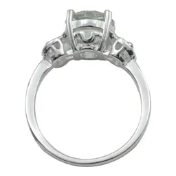Anillo Solitario Plata 925 Amatista Verde para Dama y Caballero - Imagen 4