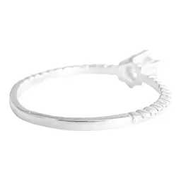 Anillo Solitario Plata 925 Zirconia Blanca Central Brillante - Imagen 3