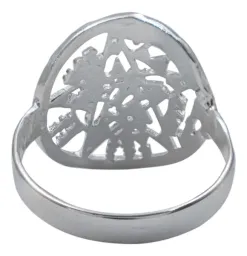 Anillo Plata 925 Tetragramaton Diamantado Místico Unisex - Imagen 2