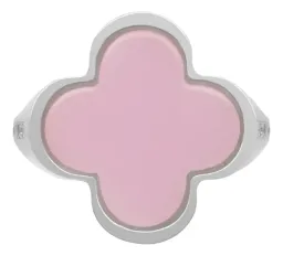 Anillo Plata 925 Trébol Esmaltado Rosa con Zirconia para Mujer - Imagen 2