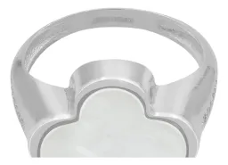 Anillo Plata 925 Trébol Esmaltado Zirconia Diseño Suerte - Imagen 6