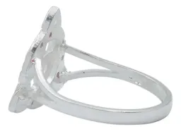 Anillo Plata .925 Triqueta Celta Diamantado con Zirconia Fucsia - Imagen 3