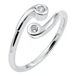 Anillo Yin Yang de Plata .925 Ajustable Talla 7 con Zirconia - Imagen 2
