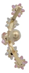 Aretes Broquel Oro 10k Estrella con Zirconias para Mujer - Imagen 3