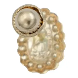 Arete Broquel Oro 10k Virgen Guadalupe con Zirconia - Imagen 3