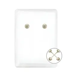 Arete Broquel Oro 14k Zirconia Bisel Diamantado - Imagen 1