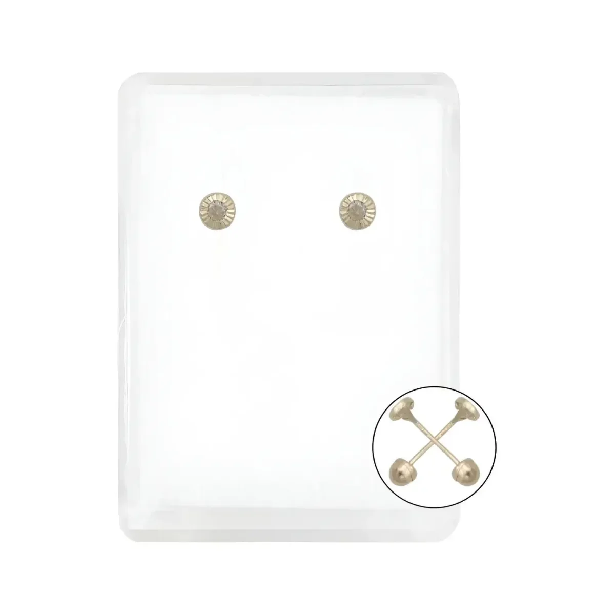 Aretes Broquel Oro 14k Zirconia Bisel Diamantado, pendientes de oro 14k con 585 milésimas. Joyería minimalista para mujer, br