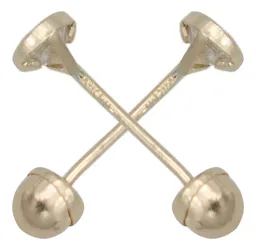 Arete Broquel Oro 14k Zirconia Bisel Diamantado - Imagen 3