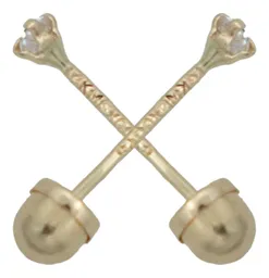 Arete Broquel Oro 14k Zirconia Rectangular Moderno - Imagen 2