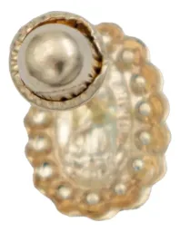 Arete Broquel Oro 10k Virgen Guadalupe con Zirconia - Imagen 3