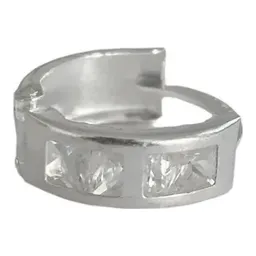 Aretes Arracada Plata 925 con Zirconia Blanca - Imagen 4