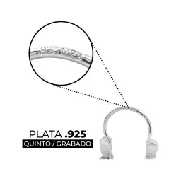 Aretes Arracada Plata 925 Diseño Espiral Calado - Imagen 5