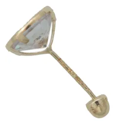 Aretes Broquel Oro 10k con Zirconia Bisel Diamantado - Imagen 2