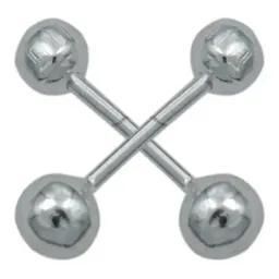 Aretes Broquel Bola Plata Ley 925 Dormilona Unisex - Imagen 2