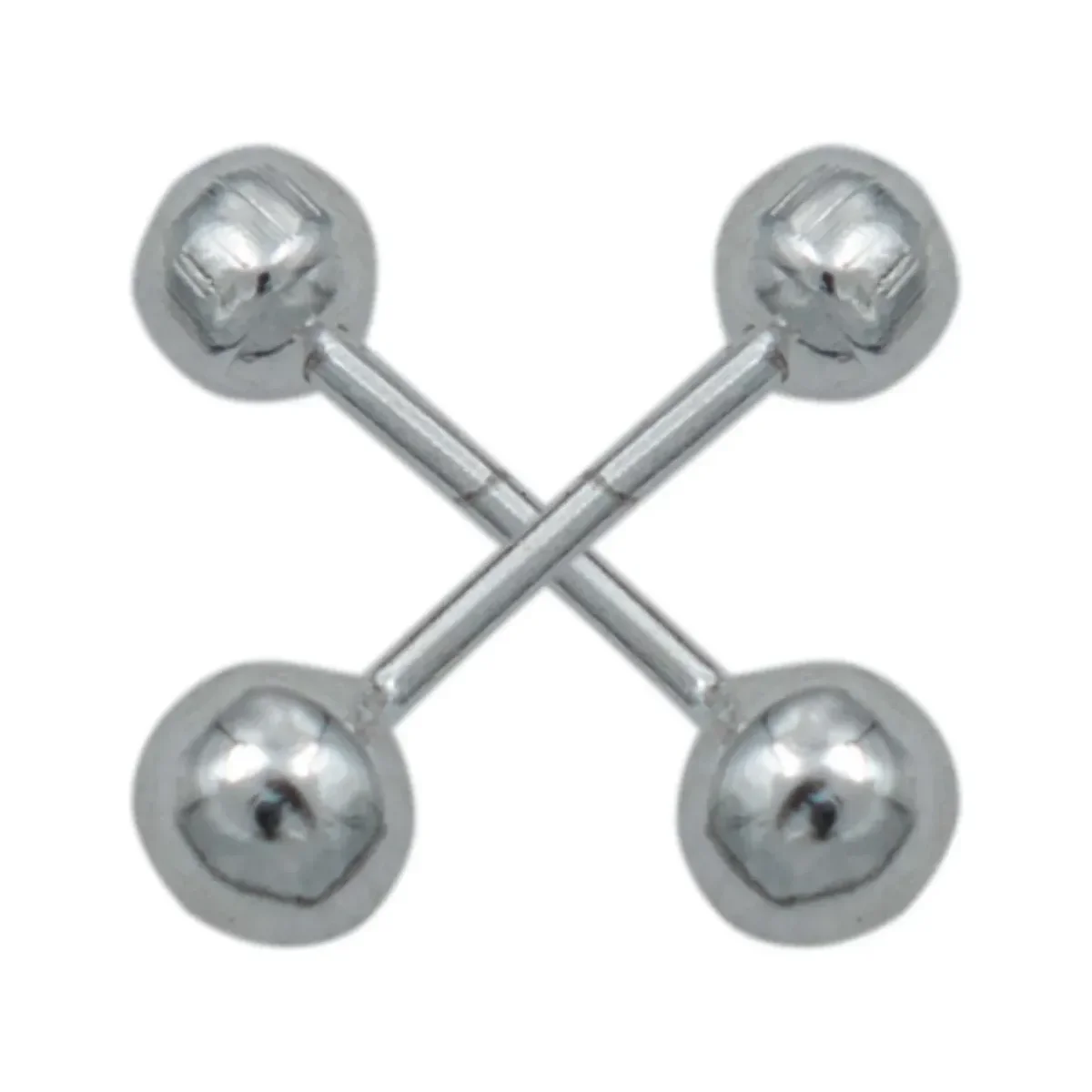 Aretes Broquel Bola Plata Ley 925 Dormilona Unisex - Imagen 2