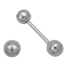 Aretes Broquel Bola Plata Ley 925 Dormilona Unisex - Imagen 3