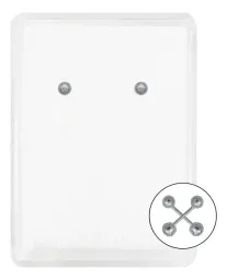 Aretes Broquel Dormilona Bola Plata .925 - Imagen 1