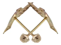Aretes Broquel Oro 10k Colibrí Zirconia Transparente - Imagen 2