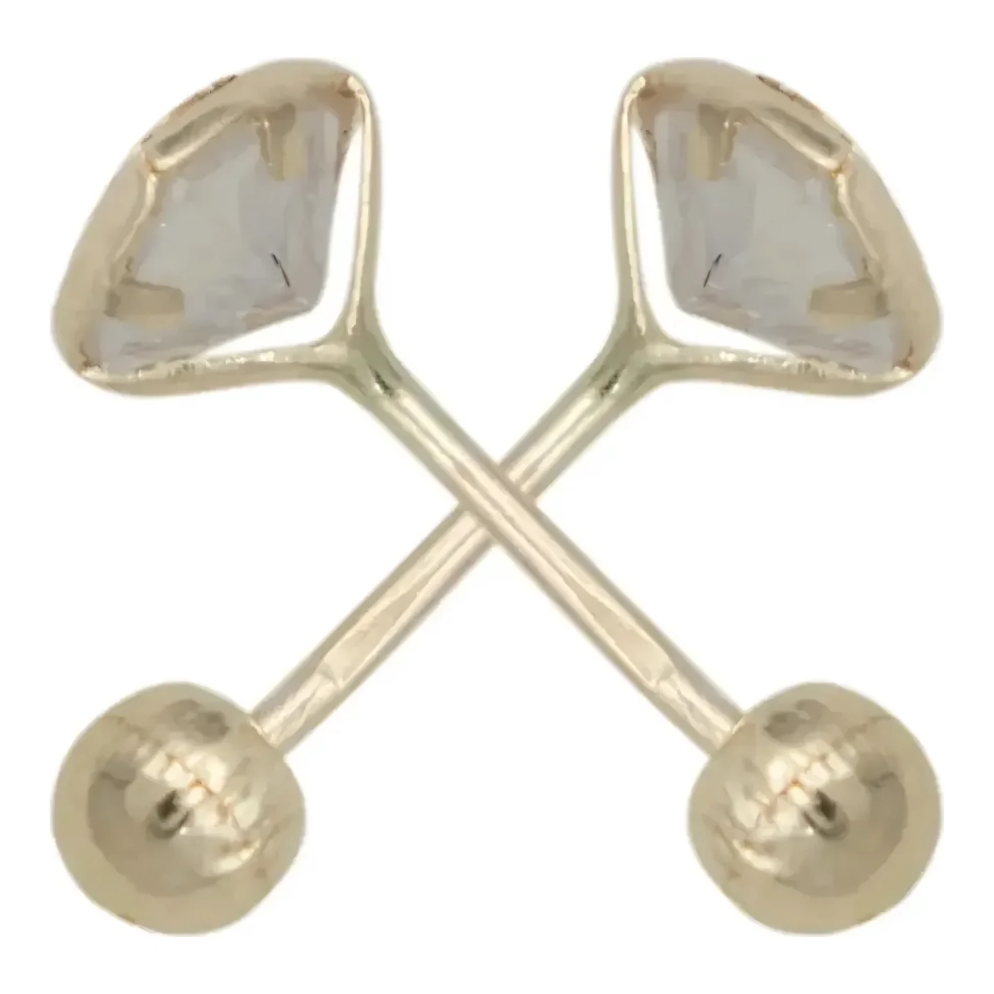 Aretes Broquel de Oro 10k Corazón con Zirconia 4x3 mm - Imagen 2