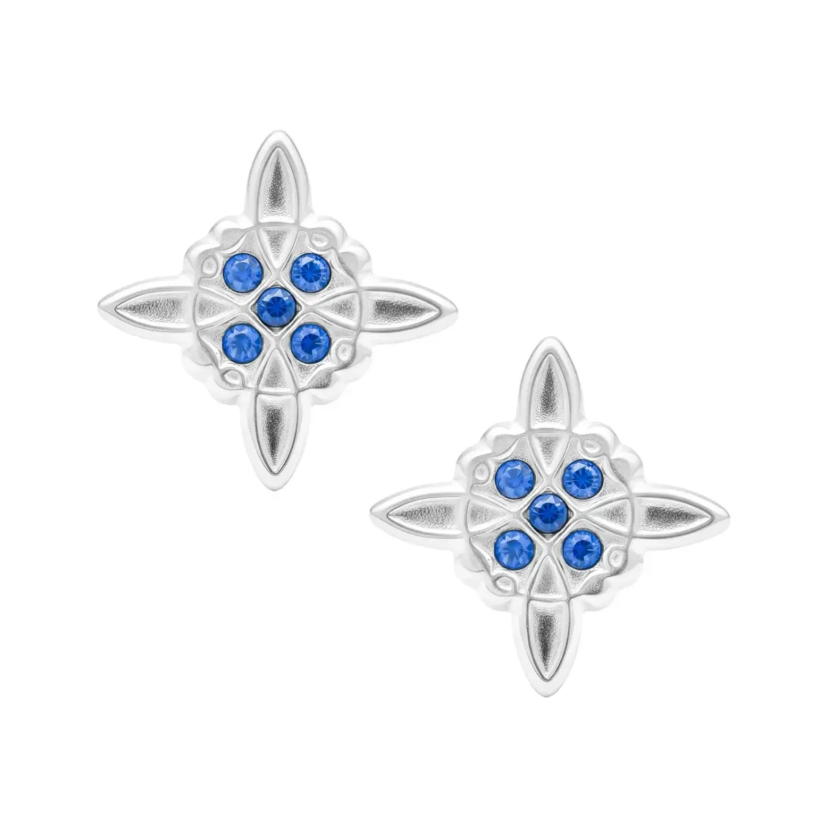 Aretes broquel Plata .925 Nudo de Bruja con Zirconia transparente. Pendientes de plata ley .925 elegantes, joyería mística, a