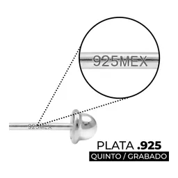 Aretes Broquel de Plata 925 Nudo de Bruja con Zirconia Transparente - Imagen 4
