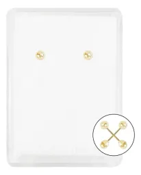 Aretes Dormilona Oro 14k Bola 2mm Minimalista Unisex - Imagen 1