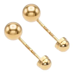 Aretes Broquel Dormilona Oro 10k Bola Clásica para Mujer - Imagen 3