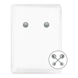 Aretes Broquel Dormilona Bola Lisa Plata Ley .925 - Imagen 1